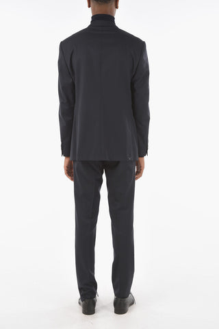 Virgin Wool ACADEMY Suit with Notch Lapel