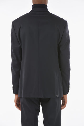 Virgin Wool ACADEMY Suit with Notch Lapel