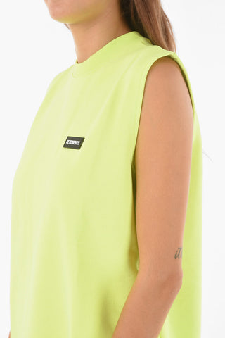 Sleeveless Crewneck Maxi Sweater