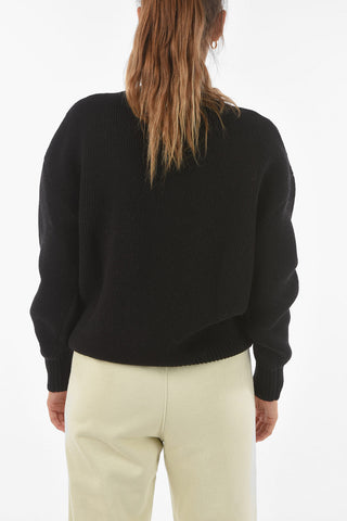 Shetland-wool Sweater with Ring Details