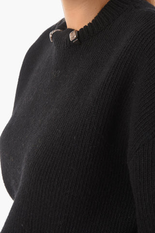 Shetland-wool Sweater with Ring Details