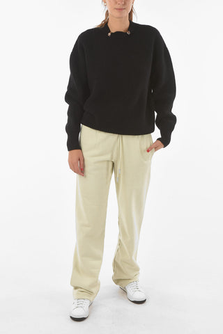 Shetland-wool Sweater with Ring Details