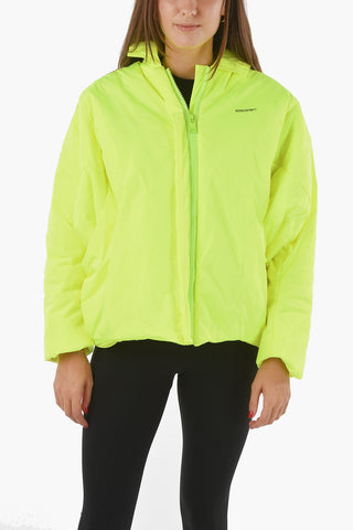 Zip-up Bomber with Mesh Details and Lettering Logo