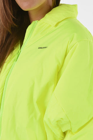 Zip-up Bomber with Mesh Details and Lettering Logo