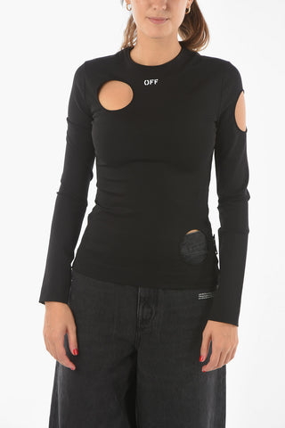 Top a Maniche Lunghe METEOR con Dettagli Cut-out