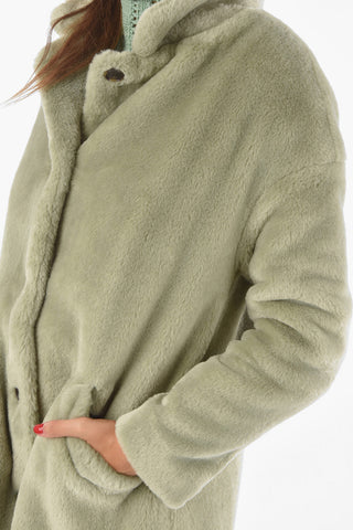 Cappotto In Pelliccia Ecologica Con Tasche Laterali
