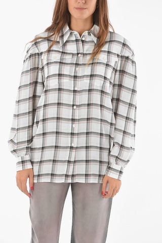 Plaid Checkered Shirt with Double Breast Pocket