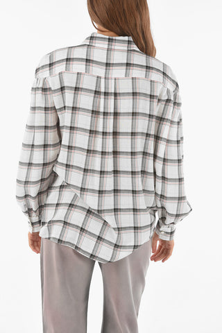 Plaid Checkered Shirt with Double Breast Pocket
