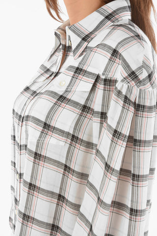 Plaid Checkered Shirt with Double Breast Pocket