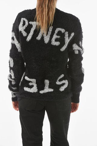 BY ED CURTIS Eyelash Wool Crewneck Sweater with Lettering Logo