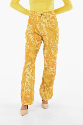 Carta Varese Motif Corduroy Palazzo Pants