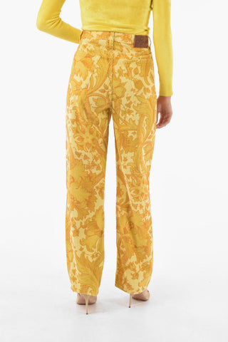 Carta Varese Motif Corduroy Palazzo Pants