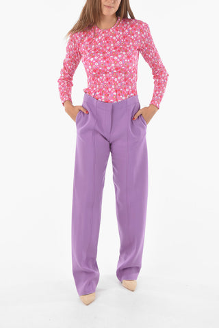 Wool Blend LATEX PURP Palazzo Pants