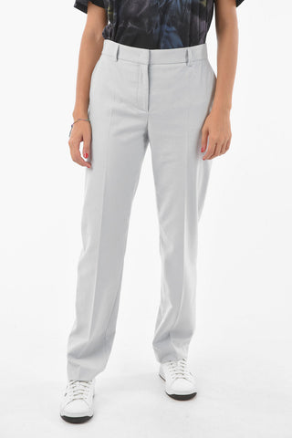 Virgin Wool Cashmere Blend Chino Pants with Belt Loops