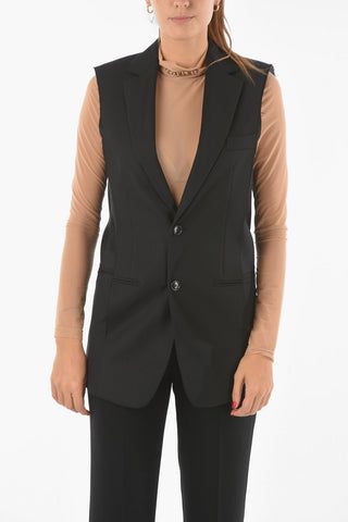 Single Breasted Vest Raw Cut