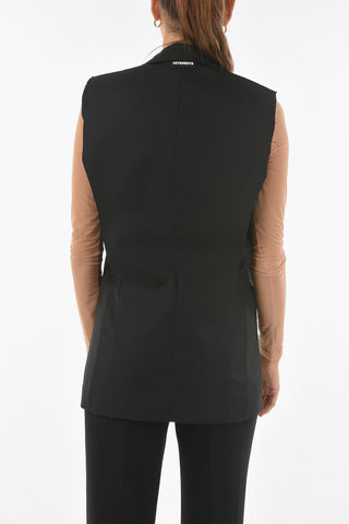 Single Breasted Vest Raw Cut