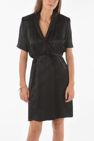 Logoed Wallet Dress With Belt