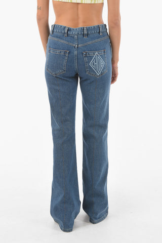 5 Pocket Visible Stitching Bootcut Denims