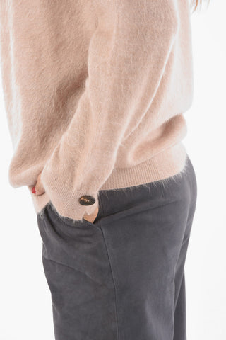 V Neck Mohair Blend Sweater