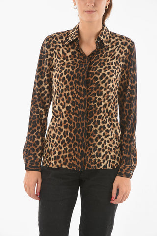 Leopard Printed Silk Shirt