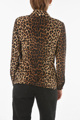Leopard Printed Silk Shirt