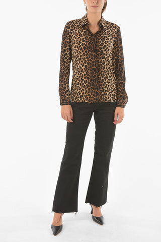 Leopard Printed Silk Shirt