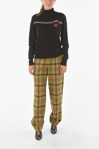 Turtleneck Logoed Wool Sweater