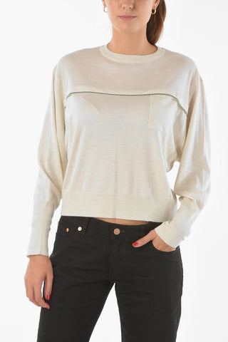 Maglia Girocollo in Cashmere e Seta con Taschino