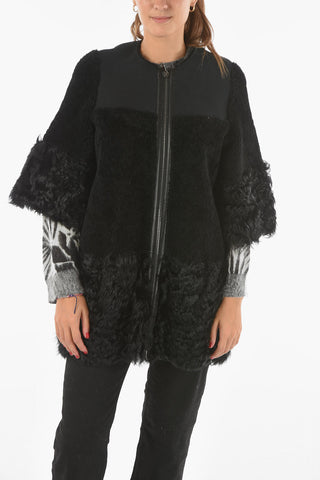 Cappotto in Vera Pelliccia Full zip con Maniche 3/4 