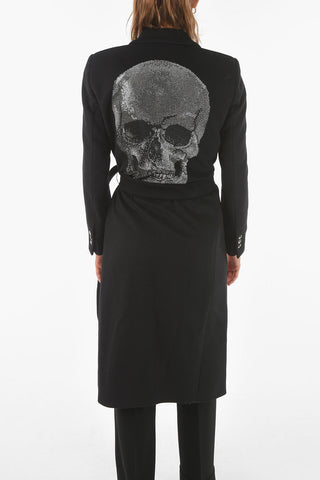 Cappotto LONGEST SKULL con Cristalli