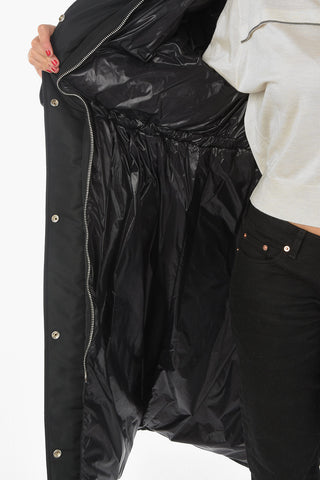 Padded EXPLODED Maxi Puffer with Embroidered Lettering Logo