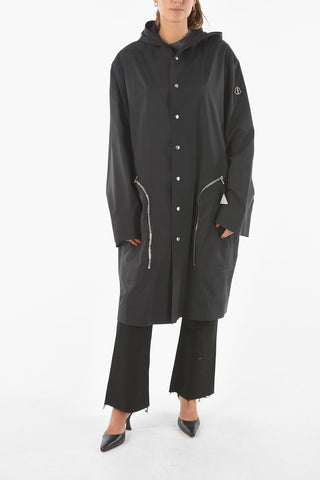 BY RICK OWENS Hooded NESBITT Nylon Parka with Logo