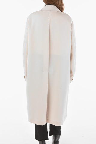 Wool Coat With Hidden Buttons