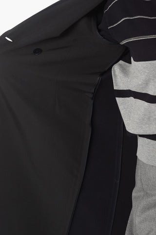 Virgin Wool Cashmere Blend Double-breasted Coat with Metal Logoed Buttons