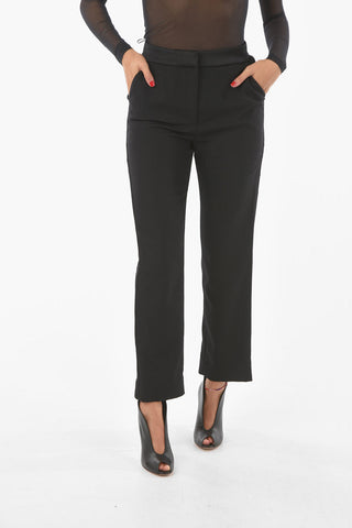 Hidden Fastening Wool Chino Pants