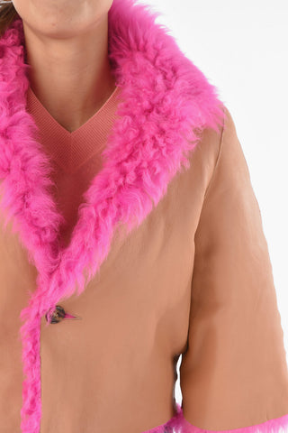 Real Fur Reversible Crop Jacket with Hidden Fastening