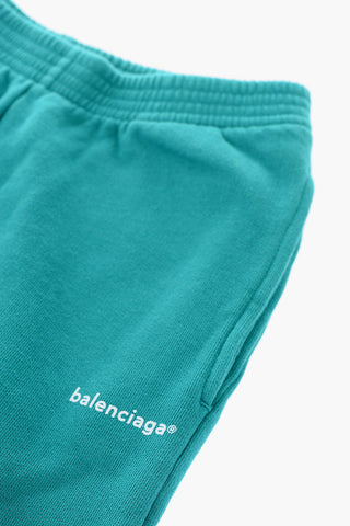 Joggers in cotone garzato a tinta unita
