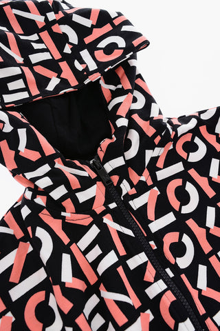 all over logo hooded sweatshirt