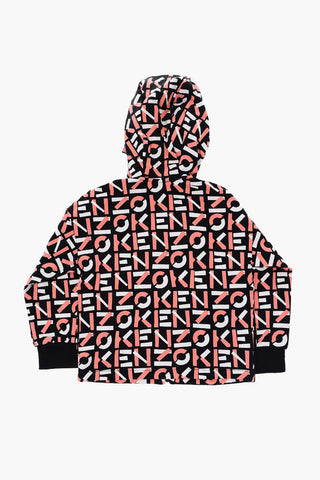 all over logo hooded sweatshirt