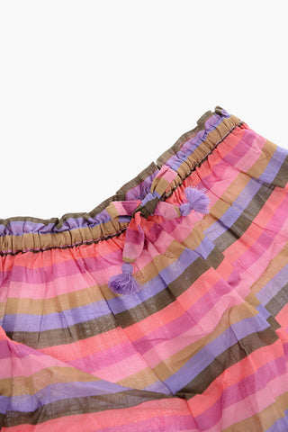drawstring waist striped POPPY skirt