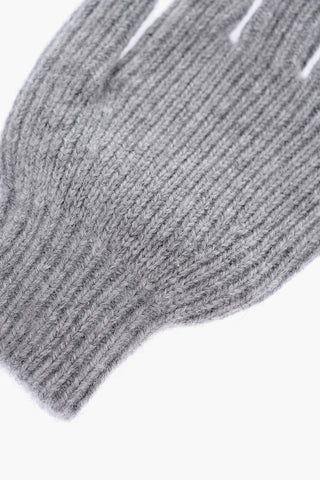 guanti in cashmere a tinta unita