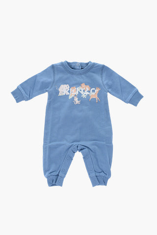 front printed long sleeve romper suit