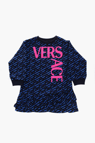 printed crew-neck dress