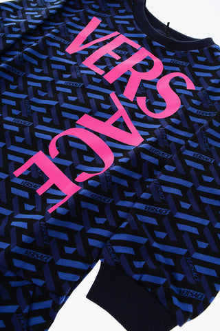 printed crew-neck dress
