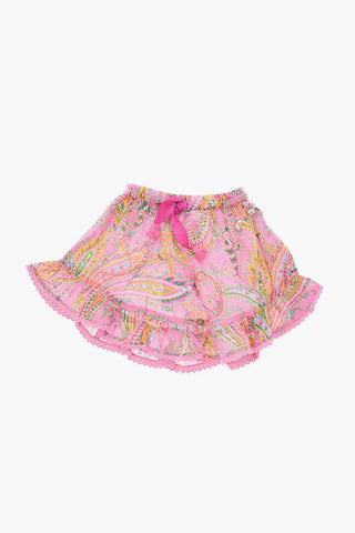 gonna TEDDY fantasia Paisley con elastico in vita
