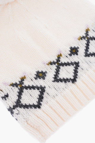 wool and cashmere beanie with pom pom