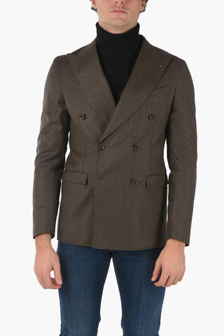 CC COLLECTION Virgin Wool REWARD Double-breasted Blazer with Peak Lapel