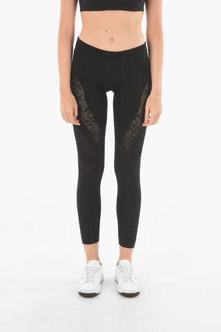 Athleisure Leggings with Side Embroidery