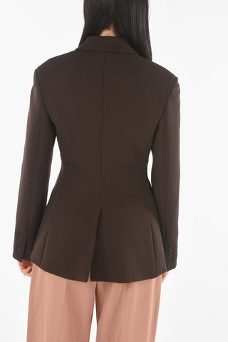 Single-breasted Notch Lapel Stretch Virgin Wool Blazer