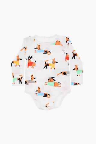 printed long sleeve 2 bodysuit set